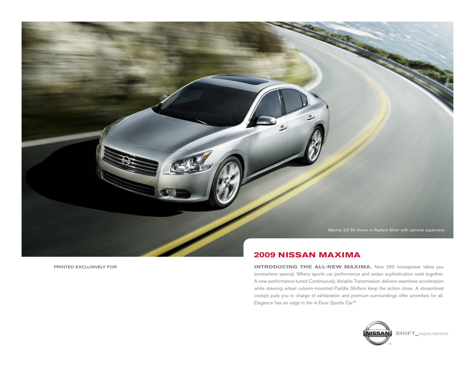 2009 Nissan Maxima Brochure Page 3